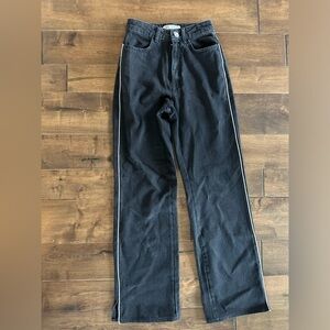 Zara straight leg jean with sparkly jewel details on side